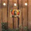 Boeddha Beeld in Vurige Kleuren tuinposter los doek klein -sfeer1