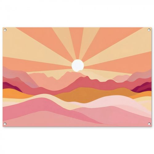 Bergen - Abstract - Zonnestralen - Roze