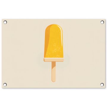 Tuinposter - Oranje - Stokje - Waterijsje