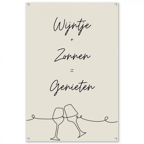 Tuinposter - Wijn en Zonnen