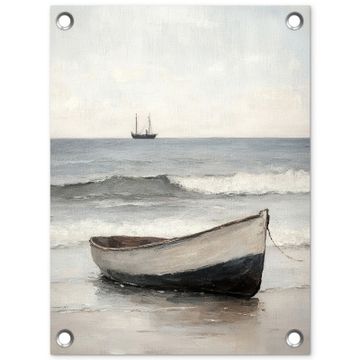 Tuinposter - Roeiboot - Zee - Horizon