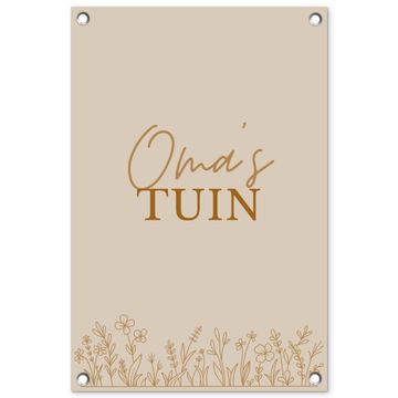 Tuinposter - Oma's Tuin met bloemen