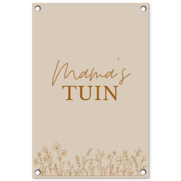 Tuinposter - Mama's Tuin met bloemen