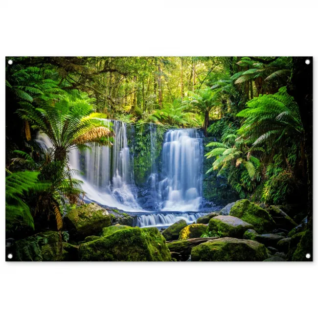 Waterval in het Regenwoud tuinposter los doek groot -3d