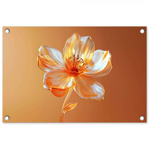 Tuinposter - Glazen - Bloem - Oranje