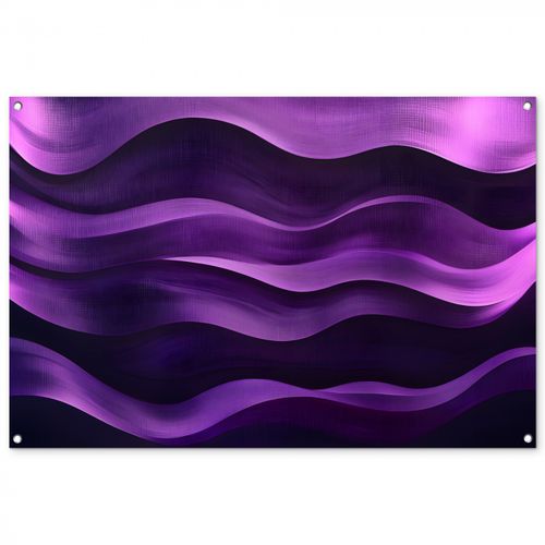 Tuinposter - Golven - Abstract - Paars