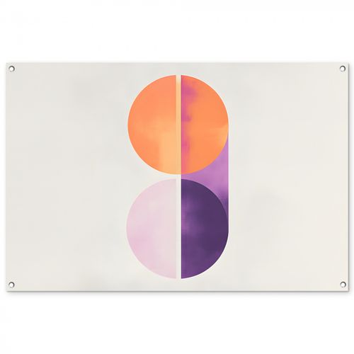 Tuinposter - Cirkels - Abstract - Paars