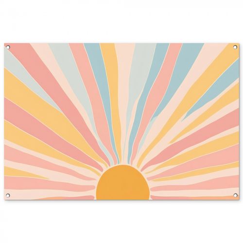 Illustratie - Zon - Pastelkleuren