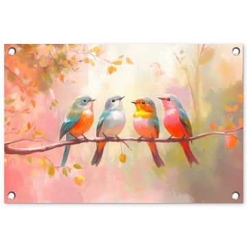 Vogels - Kleurrijk - Tak
