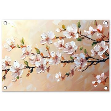 Tuinposter - Bloesemtakken - Schilderachtig - Roze