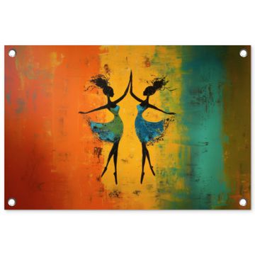 Tuinposter - Dansen - Vrouwen - Verfstructuur