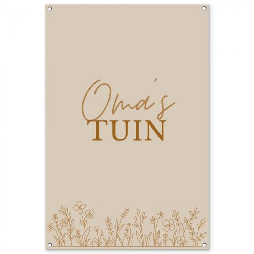 Tuinposter - Oma's Tuin met bloemen