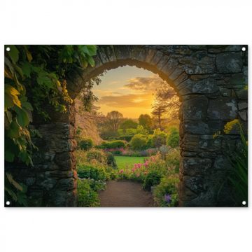 Poort - Planten - Zonsondergang