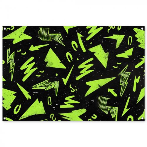 Tuinposter - Vormen - Pijlen - Abstract - Zwart