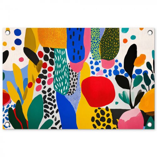 Tuinposter - Stippen - Vormen - Modern - Kleuren