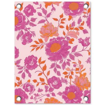 Bloemenpatroon - Roze - Oranje - Bloemen