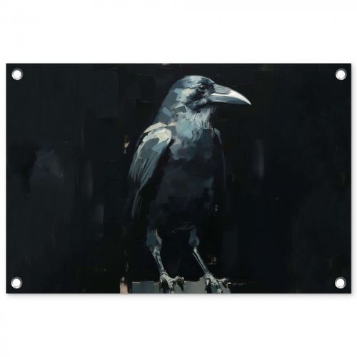 Tuinposter - Raaf - Vogels - Zwart