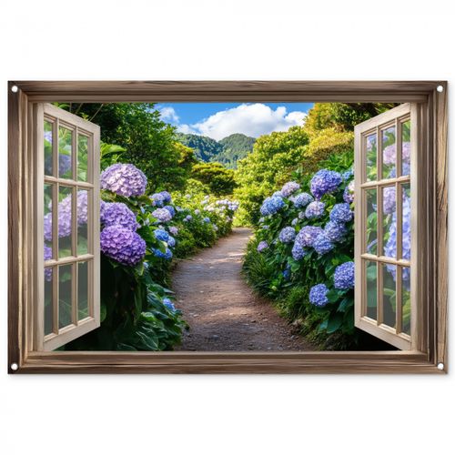 Doorkijk - Hortensia - Pad - Natuur