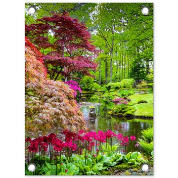 Tuinposter - Kleurrijke Japanse tuin
