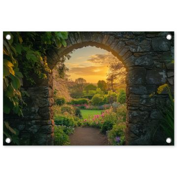 Poort - Planten - Zonsondergang