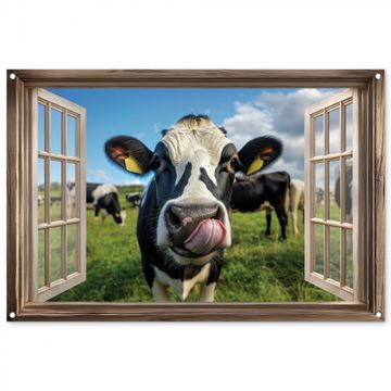 Doorkijk - Koe - Weiland - Dieren - Natuur