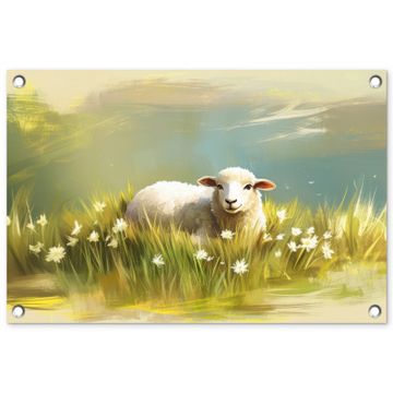 Tuinposter - Schaap - Weide - Groen