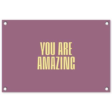 Tuinposter - Tekst - Paars - Amazing