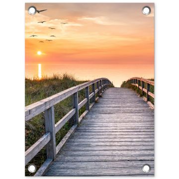 Tuinposter - Zonsondergang over de Duinen