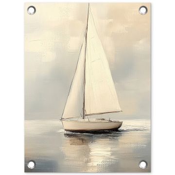 Tuinposter - Zeilschip - Zee - Bewolkt