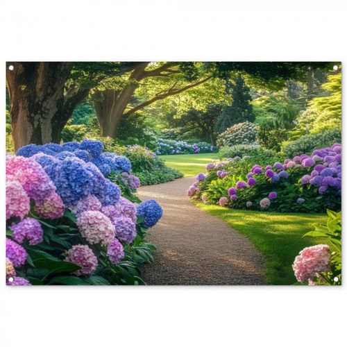 Tuinposter - Hortensia- Park - Pad