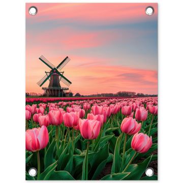 Tuinposter - Tulpen - Molen - Nederland