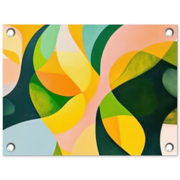 Abstract - Geel - Roze - Groen