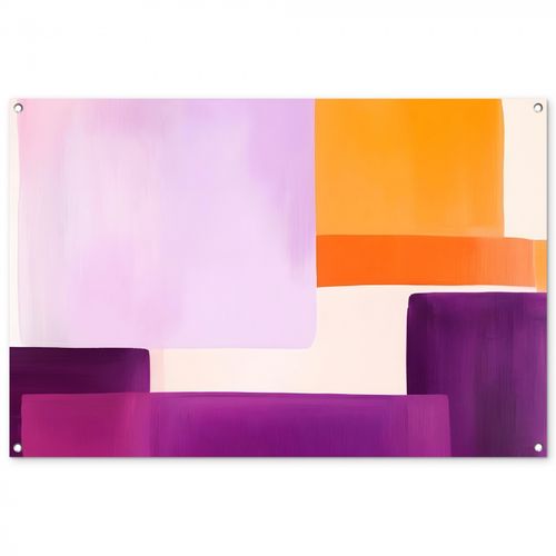 Tuinposter - Vlakken - Abstract - Rechthoekig - Oranje