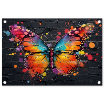 Tuinposter - Vlinder van Kleuren