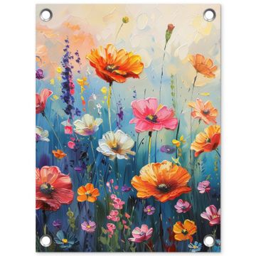 Tuinposter - Bloemen - Natuur - Waterverf - Kunst