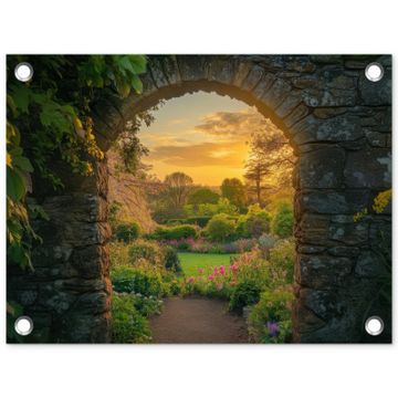 Poort - Planten - Zonsondergang