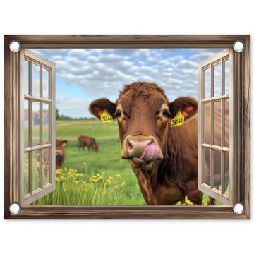 Doorkijk - Koe - Weiland - Landschap - Dieren
