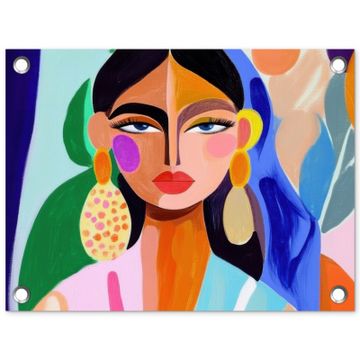 Tuinposter - Portret - Vrouw - Modern