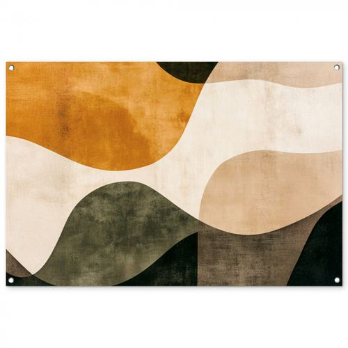 Tuinposter - Vormen - Okergeel - Abstract