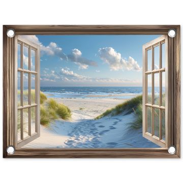 Doorkijk - Strand - Raam - Duinen - Zee