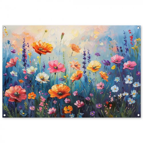 Tuinposter - Bloemen - Natuur - Waterverf - Kunst