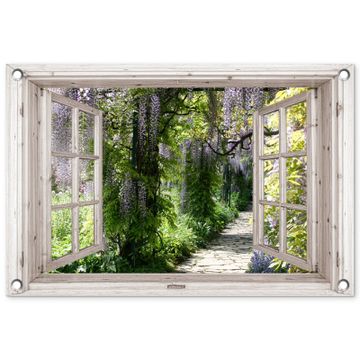 Uitzicht op Wisteria-Tuin