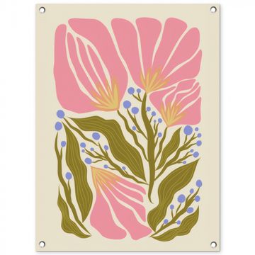 Bloemen - Bladeren - Abstract - Roze