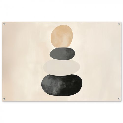 Tuinposter - Japandi - Wabi sabi - Beige
