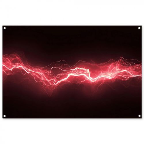 Tuinposter - Rood - Elektriciteit - Energie  - Lijn