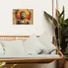 Boeddha Beeld in Vurige Kleuren tuinposter los doek klein -sfeer7