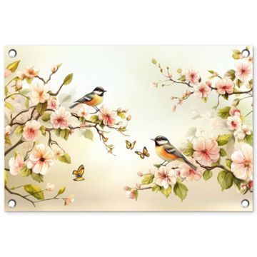 Takken - Bloemen - Vogeltjes - Roze