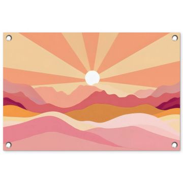 Bergen - Abstract - Zonnestralen - Roze