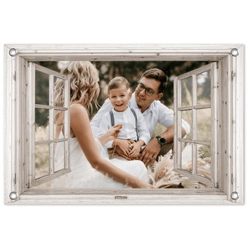 Tuinposter doorkijk met eigen foto