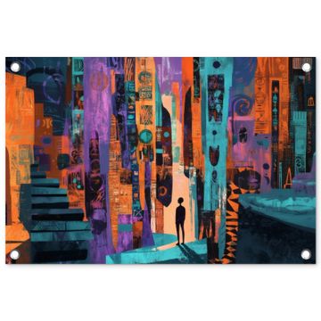 Tuinposter - Abstract - Figuren - Kleurrijk